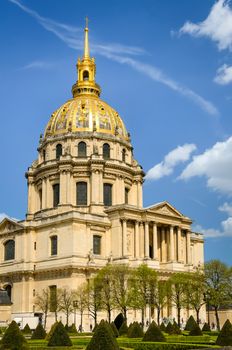 Paris, France - April 18, 2013:  The National Residence of the Invalids and Army Museum - Les Invalides