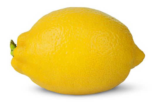 Ripe refreshing lemon isolated on white background