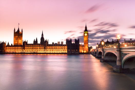 Big Ben Clock Tower and Parliament house at city of westminster, London England UK