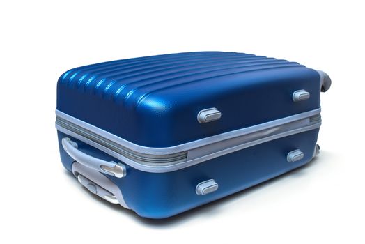 travel suitcase isolated on white with clipping path