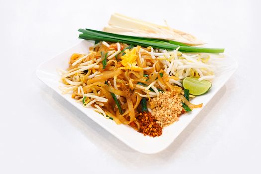 Thai Fried Noodles with egg and dried shrimp (Pad Thai)