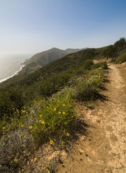 Backbone Trail along Pacific Coast Highway, California