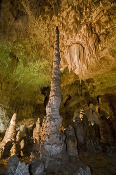 The 'Totem Pole' in the Big Room in Carlsbad Caverns, NM