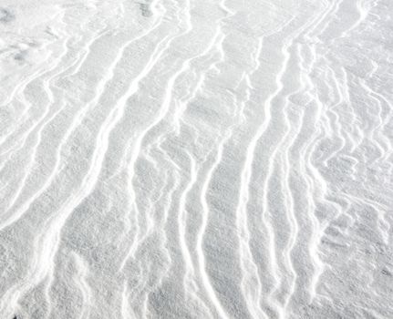 Snow patterns in winter