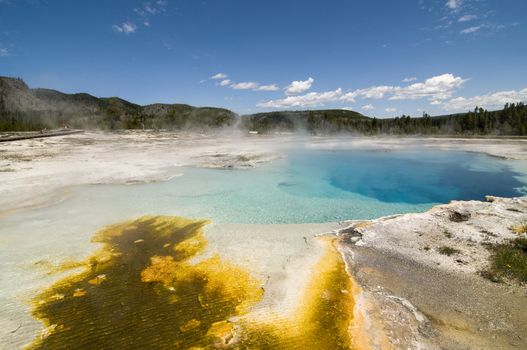 Sapphire Pool in Biscuit Basin, Yellowstone National Park, Wyoming