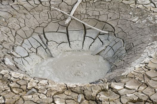 Mudpot in the Mud Volcano Group of Yellowstone National Park, Wyoming