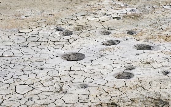 Holes in the Mud Volcano Group of Yellowstone National Park, Wyoming