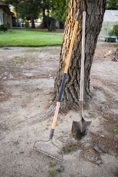 Shovel and rake