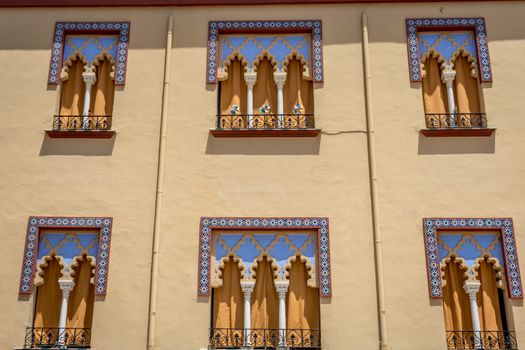 Art decoration on the window pane in Cordoba, Spain, Europe