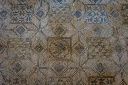 Beautiful Intricate design art on the floor of Alcazar in Cordoba, Spain, Europe