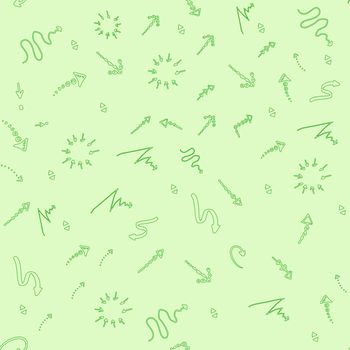 Seamless pattern. Doodle ink, hand drawn pointers, arrows and other signs. image.
