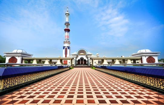 low angle view, largets mosque, modern ,