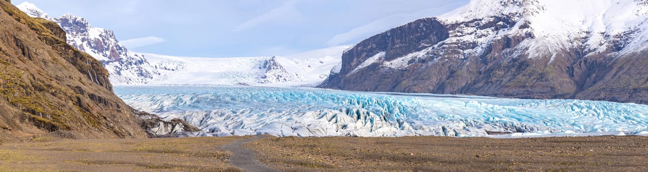 Skaftafell Glacier national park Iceland Panorama