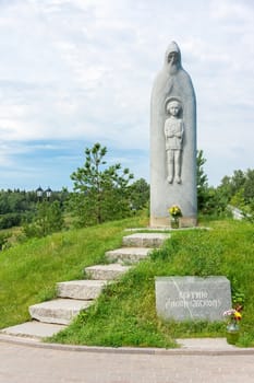 Monument to Sergius of Radonezh in the village of Radonezh, Russia