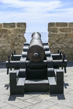 Old war iron canon in Sardinia