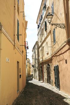 Street in  the Alguer ,Sardinia , italy