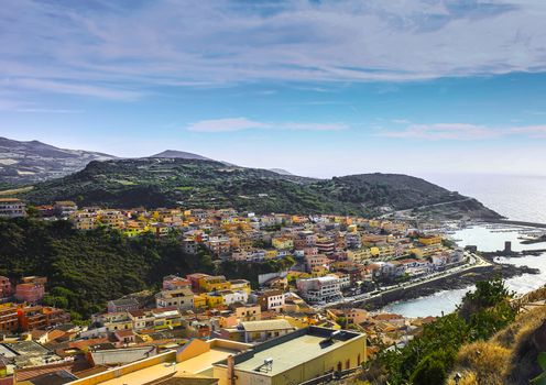 Castelsardo town sited in Sardinia , Italy