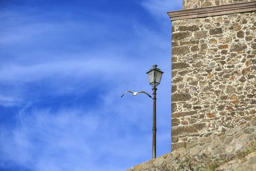 Castelsardo town sited in Sardinia , Italy
