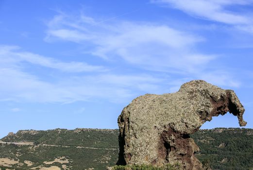 Rock of the elephant in Castelsardo, Sardinia