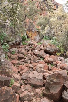 Footpath leading to the Waterberg Mountain Plateau near Otjiwarongo in the Otjozondjupa Region of Namibia