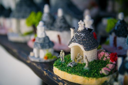 Close up of a ceramic Trulli houses.