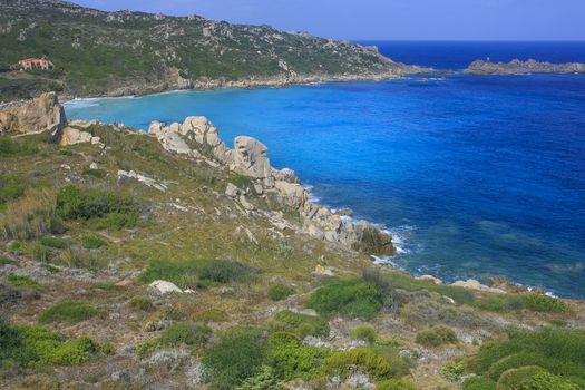 Turquoise beach in Sardinia island, Italy
