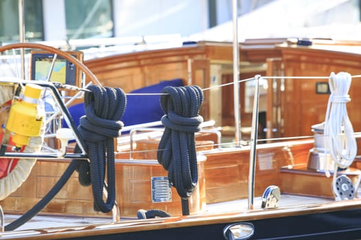 Luxury yatch in a port