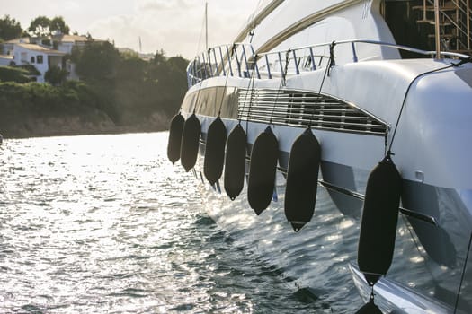 Luxury yatch in a port