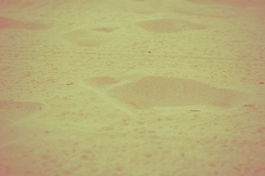 Footprints in the sand.