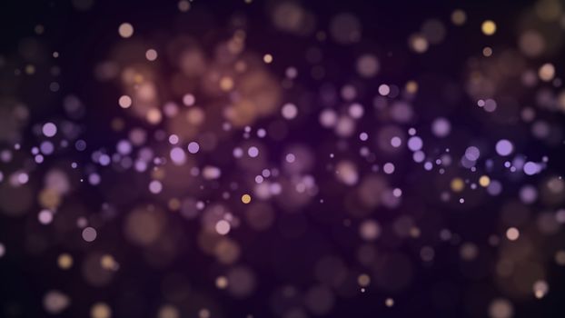 Defocused bokeh lights. Digital backdrop. 3d rendering