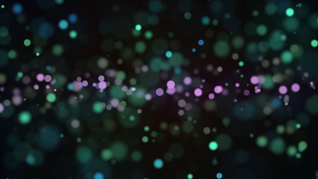 Defocused bokeh lights. Digital backdrop. 3d rendering