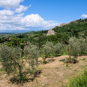 MONTEPULCIANO, TUSCANY/ITALY - MAY 17 : View of San Biagio church Tuscany near Montepulciano Italy on May 17, 2013