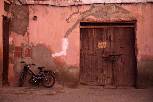 City life in Marrakesh called The Pink City, Morocco