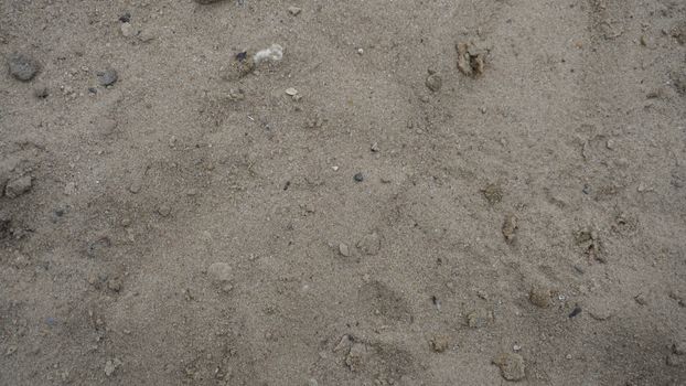 closeup of sand pattern of a beach in the summer.