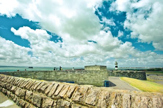 Portchester Castle Portsmouth Harbour Hampshire UK