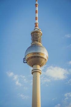 The TV Tower of Berlin that located on the Alexanderplatz