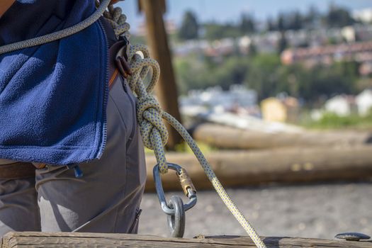 Zipline adventure activity safety.