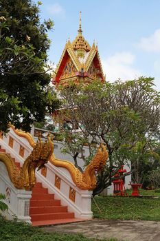 beautiful Buddhist temple gable, Thailand