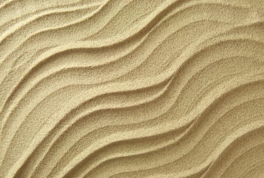 Close up of textured ridges in the sand 
