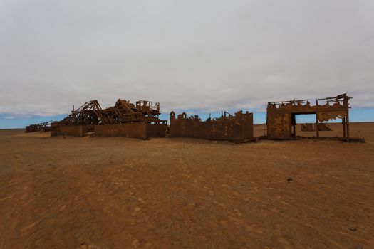 Old oil extraction station abandoned from Skeleton Coast, Namibia