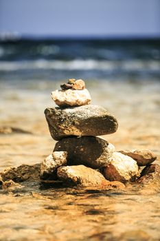 Rounded Stones on the beach