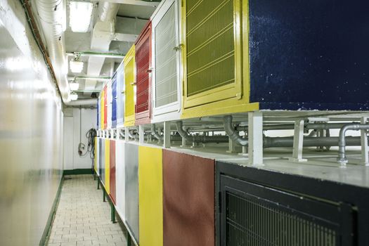 Detail of interior  of a cruise ship dog department