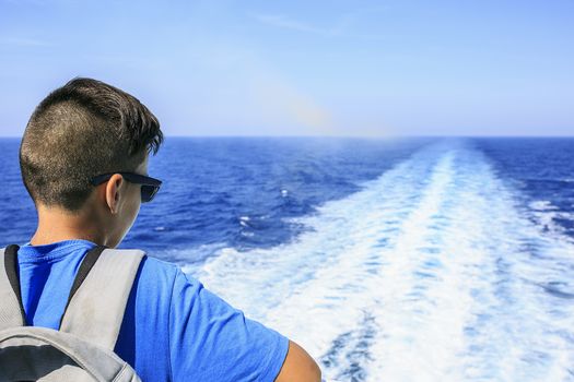 Passengers enjoying travel in a cruise ship