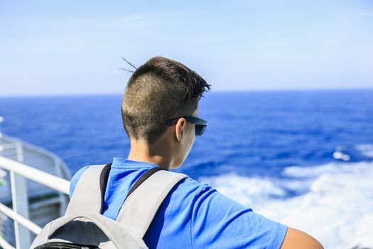 Passengers enjoying travel in a cruise ship