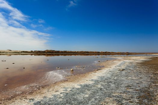 Reflections from Ugab river mouth, Skeleton Coast, Namibia