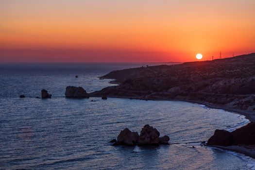 Sunset over Aphrodite's Rock