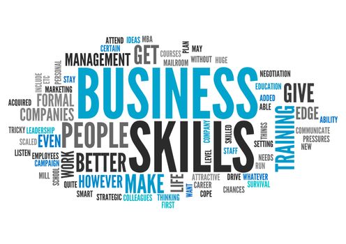 Word Cloud with Business Skills related tags