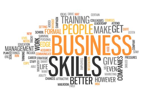 Word Cloud with Business Skills related tags