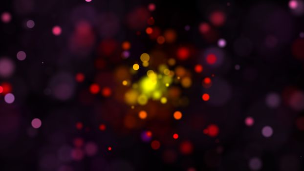 Abstract background with bokeh. Digital illustration. 3d rendered