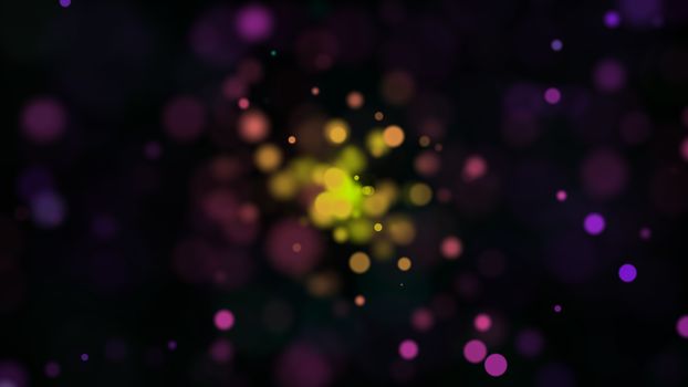 Abstract background with bokeh. Digital illustration. 3d rendered